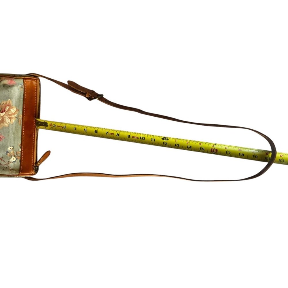 Ralph Lauren Floral Crossbody Vintage  Bag With Leather Trim & Adjustable Strap - Picture 15 of 16